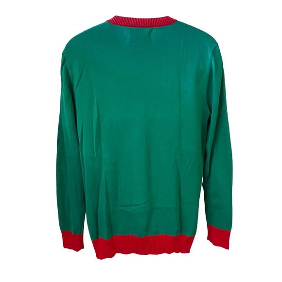 Ugly Christmas Sweater Beatles Elves on Abbey Road Crewneck Size Medium NWOT - Picture 3 of 5